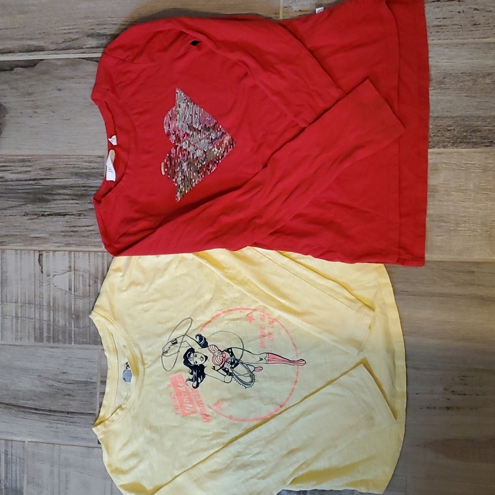 Gap Girls LS Wonder Woman shirt lot
